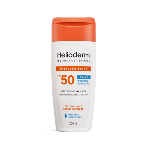 Protetor Solar 2 em 1 Proteção e Hidratação FPS 50 Helioderm - 200ml