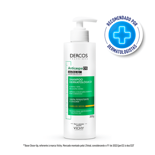 Shampoo Anticaspa Dermatológico Vichy Dercos DS - 300g