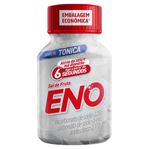 Sal de Fruta Eno Sabor Tônica Pó Efervescente Frasco - 100g