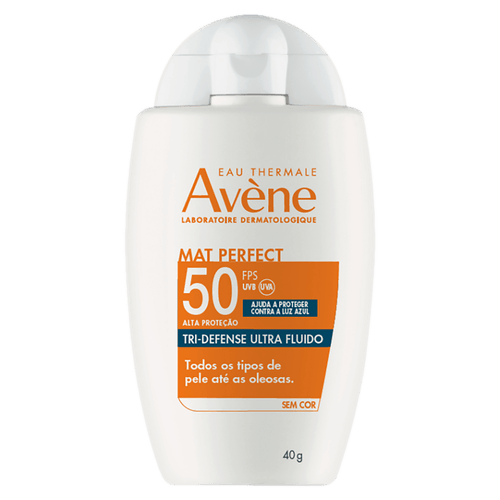Protetor Solar Avène Mat Perfect Tri-Defense Ultra Fluido Sem Cor FPS 50 - 40g