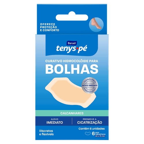 Curativo Hidrocoloide para Bolhas Transparente Tenys Pé - 6 Unidades