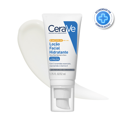 Hidratante Loção Facial FPS 50 sem Perfume Cerave AM - 52ml
