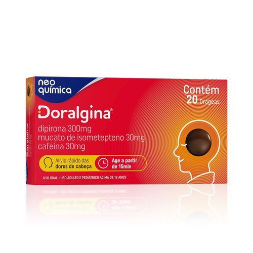 Analgésico Doralgina 300mg Neo Química Comprimido Revestido 20 Unidades