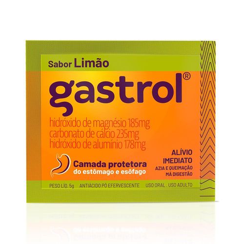Antiácido Gastrol Pó Efervescente Limão Sachet 5 g