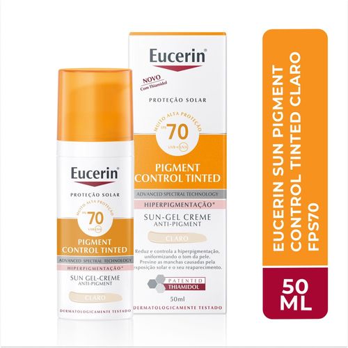 Eucerin Sun Pigment Control Creme Facial T. Claro FPS70 50ml