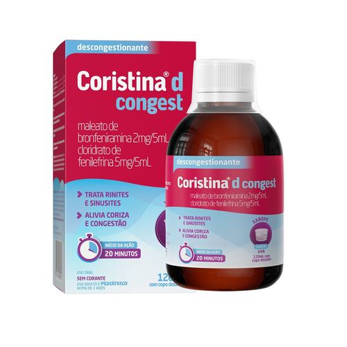 Coristina D Congest Uva Xarope - 120ml