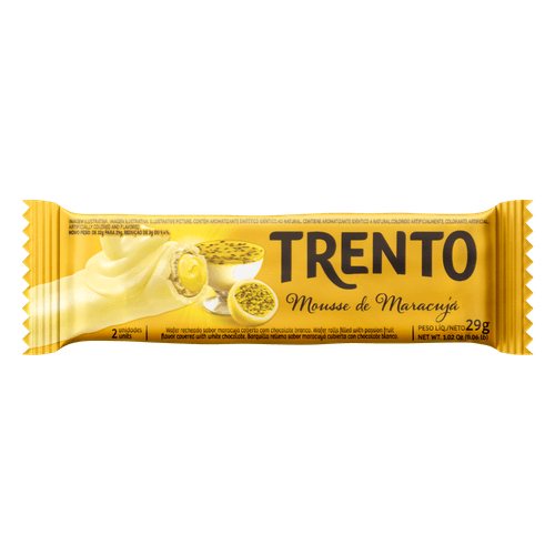 Wafer Mousse de Maracujá Trento - 29g