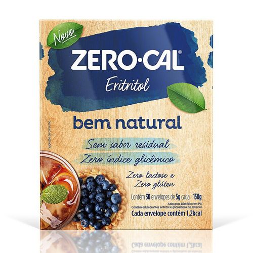 Adoçante em Pó Zero-Cal Eritritol 5g - 30 sachês