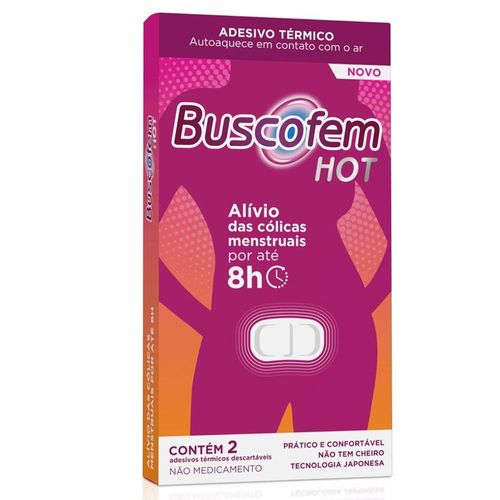 Adesivo Térmico para Cólicas Buscofem Hot - 2 sachets