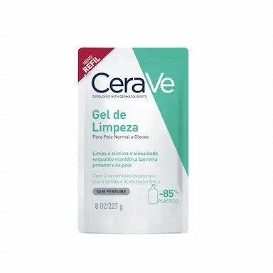 Gel de Limpeza Facial CeraVe sem Perfume Pele Normal a Oleosa Refil - 227g