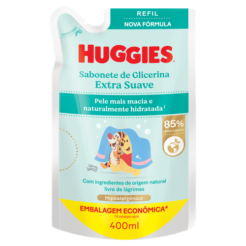 Sabonete Líquidode Glicerina Camomila Disney Baby Huggies Sachê - 400ml