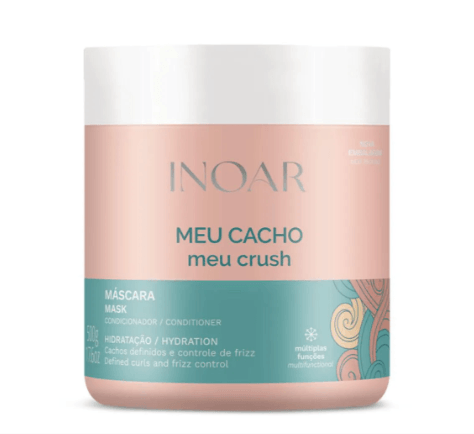 Inoar Máscara Capilar Hidratação, Definição e Controle de Frizz - Meu Cacho Meu Crush 500g
