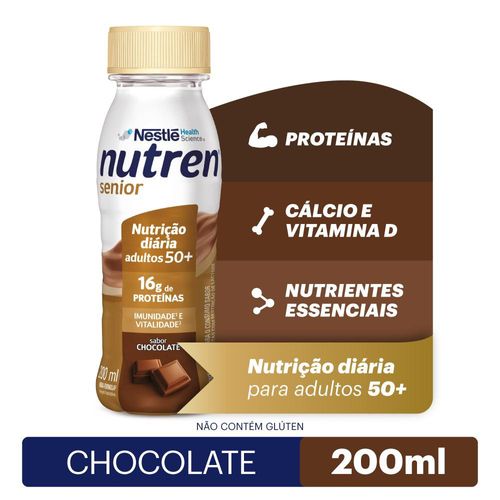 Complemento Alimentar Nutren Senior Chocolate Zero Lactose - 200ml