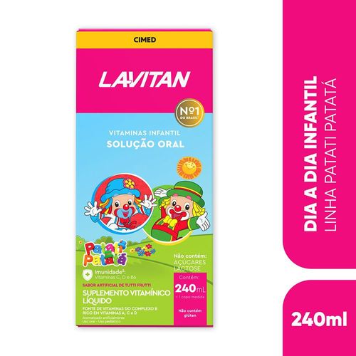 Vitamina Infantil Lavitan Solução Oral Tutti-Frutti Patati Patatá - 240ml