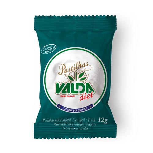Pastilhas Valda Diet Sabor Menta 12g - 1 Sachê