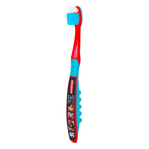 Escova Dental Infantil Macia com Estojo Justice League Dentalclean