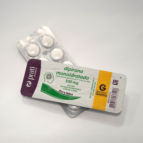 Dipirona Sodica 500 mg 10 Comprimidos - Genérico - Prati Donaduzzi