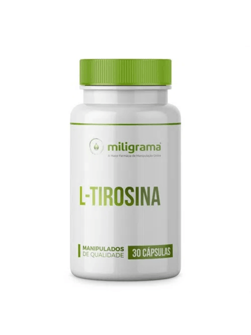 L-Tirosina 500mg: alívio do stress e ansiedade 30 Cápsulas