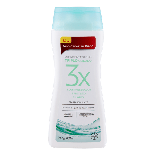 Sabonete em Gel Íntimo Suave Gino-Canesten Triplo Cuidado - 200ml