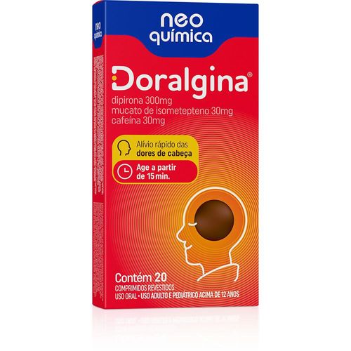 Analgésico Doralgina Caixa 20 comprimidos
