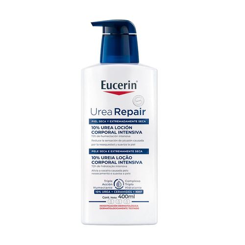 EUCERIN Loção Hidratante Corporal Urea Repair Plus 400ml, Hidratação Intensiva, Ureia, Pele Seca e Extra Seca