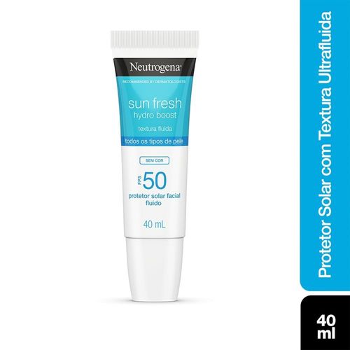 Protetor Solar Facial Neutrogena Sun Fresh Hydro Boost FPS 50 Sem Cor 40ml