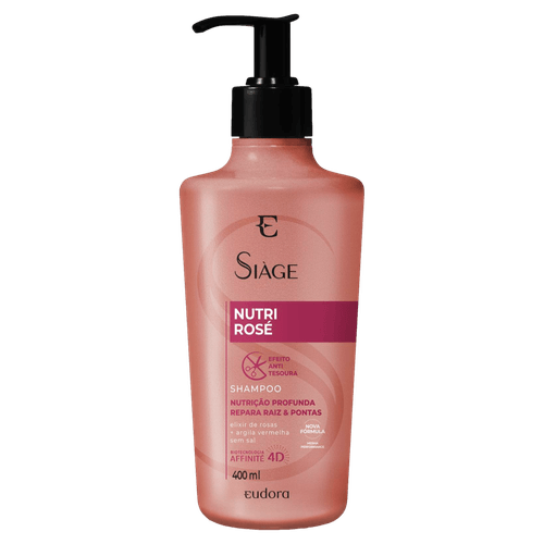 Shampoo Eudora Siàge Nutri Rosé - 400ml