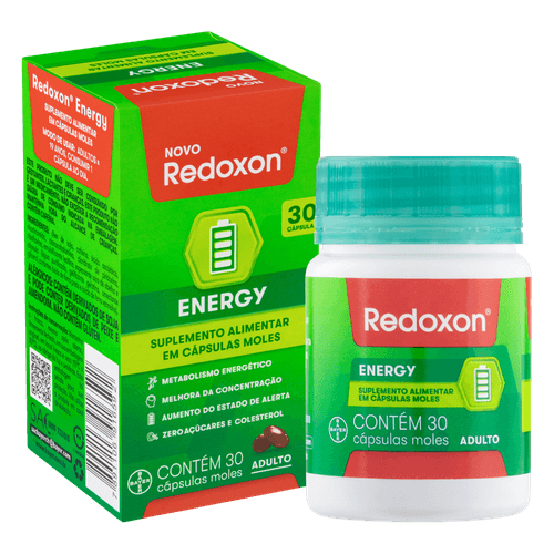 Suplemento Alimentar Redoxon Energy Adulto - 30 Cápsulas Moles