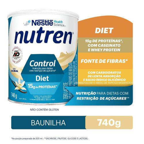 Complemento Alimentar Nutren Control Baunilha Nestlé 740g Pó