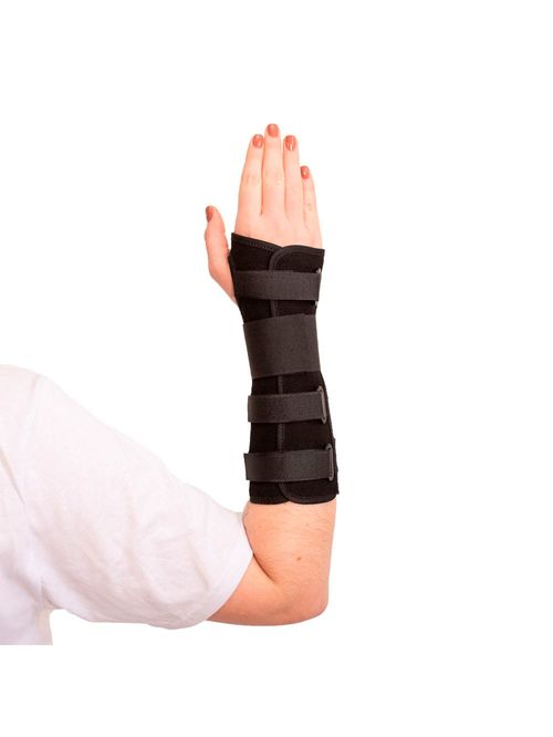 Órtese Longa com Tala para Punho Mercur - Preta - Direita - P