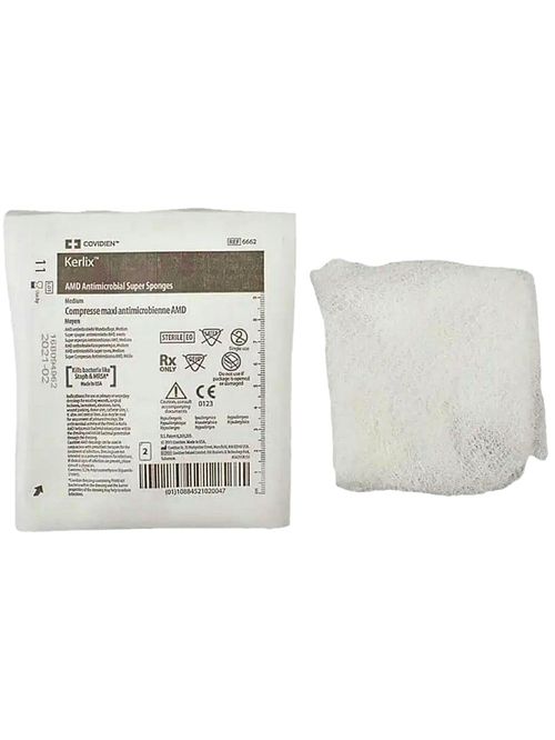 Gaze com PHMB Kerlix AMD Antimicrobial Covidien 6662 - 15x17 cm - 2 unidades