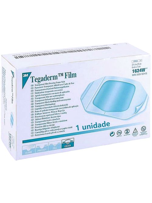 Fixador de Cateter Tegaderm 1624W 06x07cm - unidade
