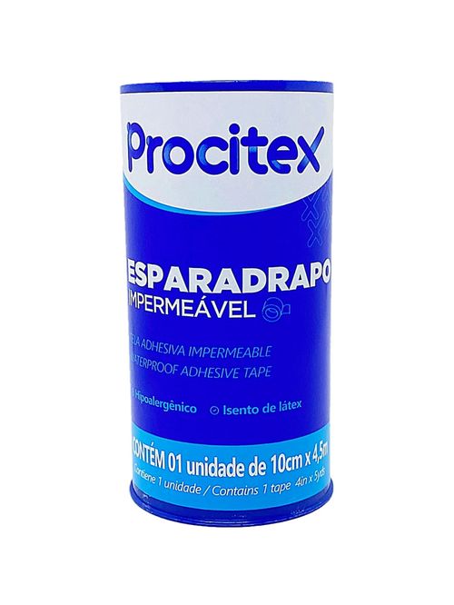 Esparadrapo Impermeável Procitex Branco 10cmX4.5m - unidade
