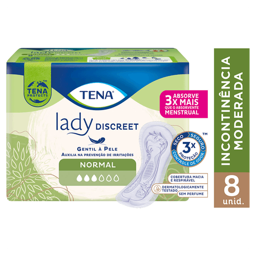 Absorvente Geriatrico Tena Lady Disc Norm 8Un - Tena