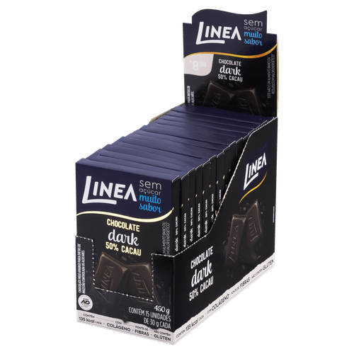Chocolate Linea Sucralose Zero Açúcar Dark Meio Amargo 30G - Linea