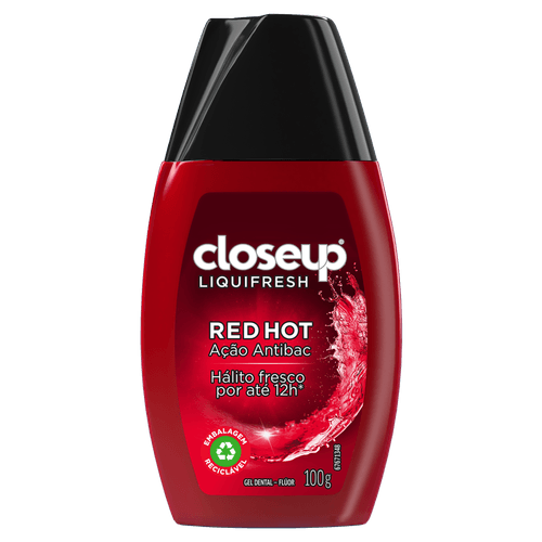 Gel Dental Red Hot Closeup Liquifresh Frasco 100g