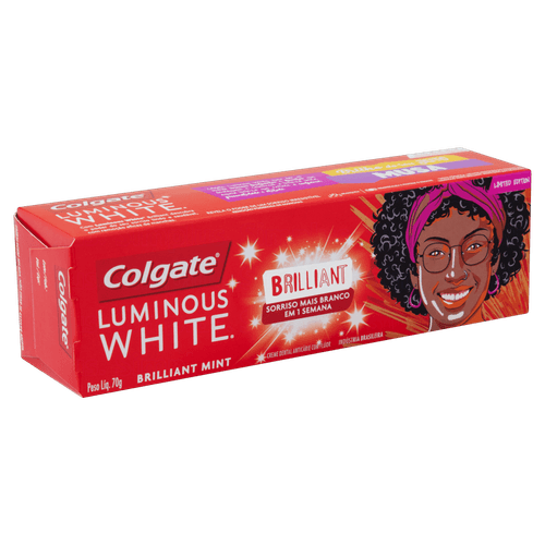 Creme Para Clareamento Dental Colgate Luminous White Brilliant Mint 70g