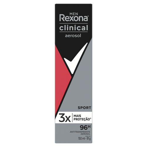Desodorante Antitranspirante Aerosol Rexona Clinical Sport - 150ml