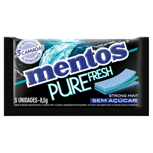 Goma De Mascar Mentos Pure Fresh Strong Sleeb Mentalterado 8,5G - Mentos