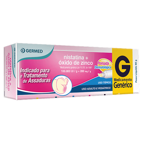 Pomada para Assaduras Nistatina + Óxido de Zinco Germed 60g