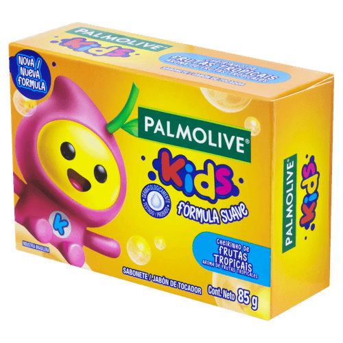 Sabonete Barra Infantil Palmolive Kids Frutas Tropicais 85g – Mix Banana Suave