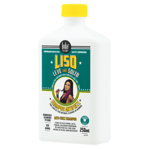 Shampoo Anti-frizz Liso Leve e Solto 250ml Lola
