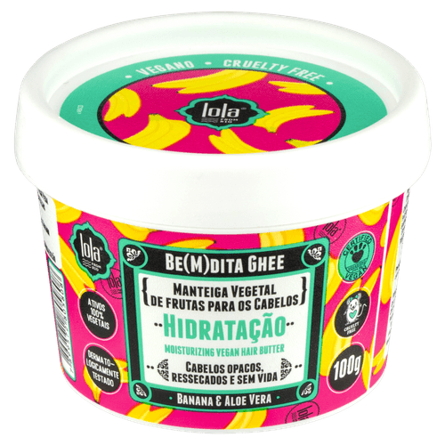 Manteiga Hidratação Banana & Aloe Vera Lola Cosmetics Be(M)dita Ghee Pote 100g