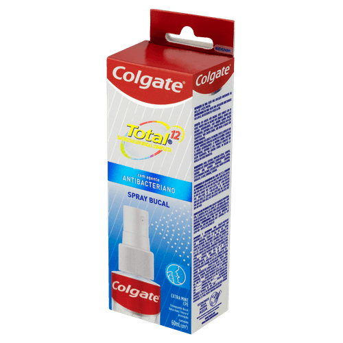 Enxaguante Bucal Zero Álcool Extra Mint Colgate Total 12 Caixa 60ml Spray