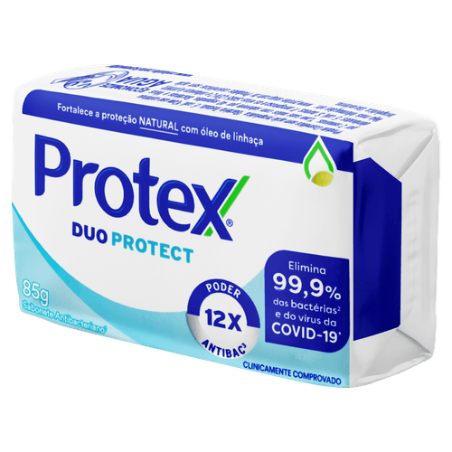 Sabonete Barra Antibacteriano Protex Duo Protect Envoltório 85g