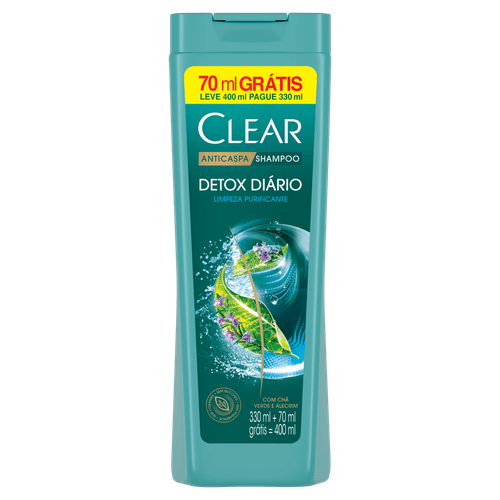 Shampoo Clear Detox Diario L400Ml P330Ml