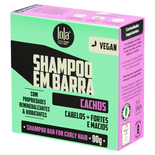 Shampoo em Barra Cachos Merengue de Limão 90g Lola