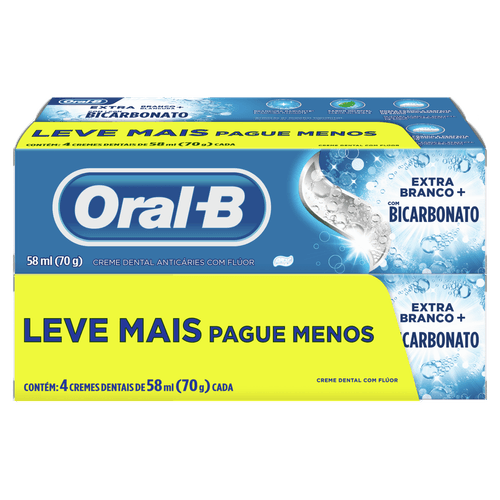 Creme Dental Oralb Ext Branco Bicarbon 70G C4