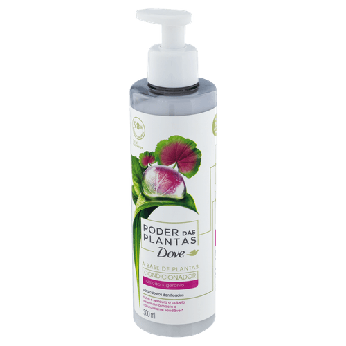 Condicionador Dove Poder das Plantas Nutrição + Gerânio Frasco 300ml Pump