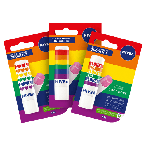 NIVEA Hidratante Labial Original Care Orgulho - 4,8g